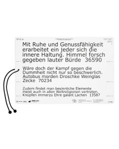 Lesetafel, deutscher Text
