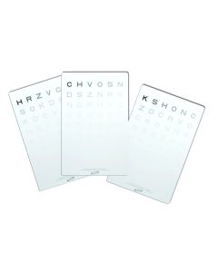 MARS Kontrasttest, Buchstaben