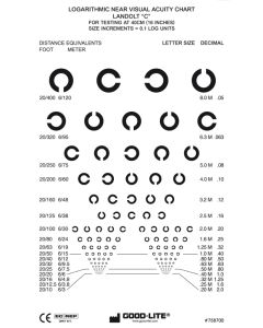 Landolt-Ring-Sehtafel – Taschenformat (40 cm)