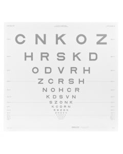 ETDRS Kontrasttafel - SLOAN Buchstaben 25 %, 4 m