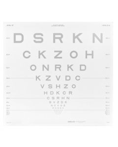 ETDRS Kontrasttafel - SLOAN Buchstaben 10.00 %, 4 m