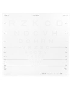 ETDRS Kontrasttafel - SLOAN Buchstaben 2.5 %, 4 m