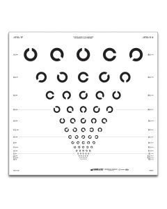 ETDRS Tafel Landoltringe 8 Positionen, 4 m
