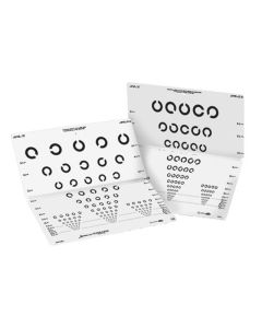 Landolt-Ring-Falttafel, Optotypenabstand 100 % / 25 % 