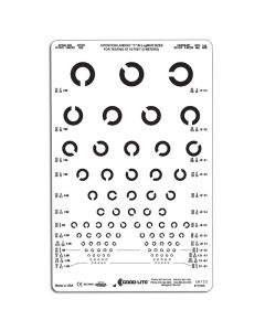 Landoltringe lichtdurchlässige Sehtafel (3 m), 8 Positionen (gemischte Anordnung)