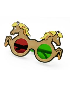 Rotgrün-Brille für Kinder (mit Pferde-Motiv)