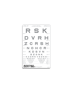 SLOAN-Buchstaben Kontrastfafel 25 %