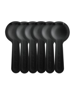 Plastikokkluderset, gewölbt schwarz 6 Stck.