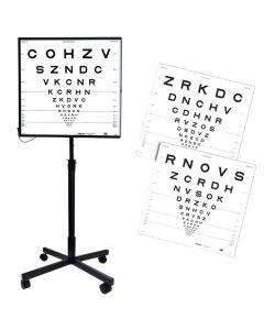 ETDRS-Lichtkasten ESV 3000 Set inkl. Fuß und 3 ETDRS-Tafeln „2000“ 4m