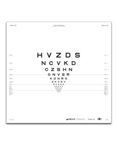 ETDRS Originalserie Tafel "R" Buchstaben 2 m