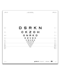 ETDRS Originalserie Tafel "2" Buchstaben 2 m