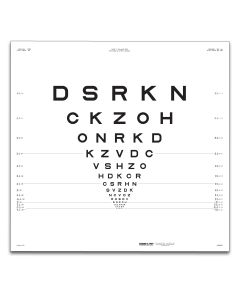 ETDRS Originalserie Tafel "2" Buchstaben 3 m