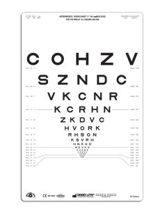 SLOAN Buchstaben-Tafel "1", lichtdurchlässig 80 cm