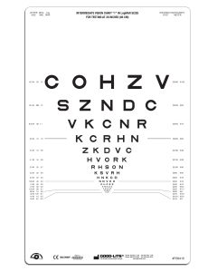 SLOAN Buchstaben-Tafel "1", lichtdurchlässig 66 cm