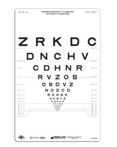 SLOAN Buchstaben-Tafel "2", lichtdurchlässig 80 cm