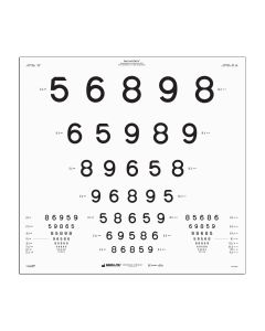 ETDRS LEA Zahlen-Tafel Tafel "A", 4 m