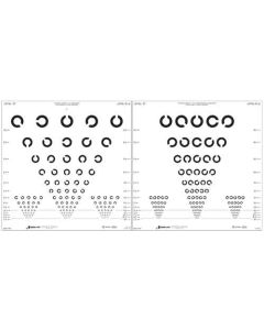 Landolt-Ring-Wandtafel, Optotypenabstand 100 % / 25 %