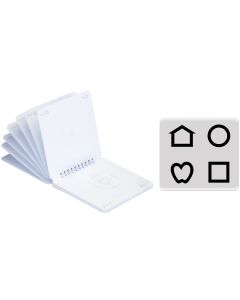 LEA™-Ringbuch Symbole mit Crowding-Umrandung und 2,5 % Kontrast