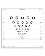 ETDRS-Tafel Landoltringe?8 Positionenm, 3 m Prüfdistanz, gemischte Anordnung