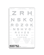 SLOAN-Buchstaben Kontrastfafel 5 %