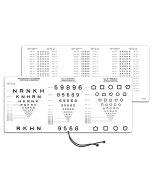 Nahsehtafel mit Buchstaben, Zahlen, Symbolen