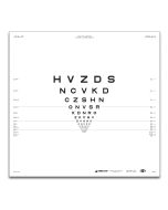 ETDRS Originalserie Tafel "R" Buchstaben 2 m