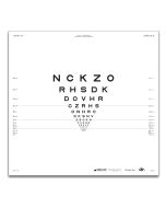 ETDRS Originalserie Tafel "1" Buchstaben 2 m