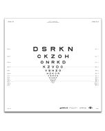 ETDRS Originalserie Tafel "2" Buchstaben 2 m