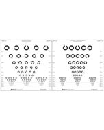 Landolt-Ring-Wandtafel, Optotypenabstand 100 % / 25 %
