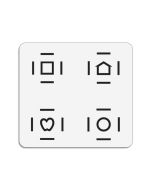 LEA™-Symbole Antworttafel mit Crowding-Umrandung